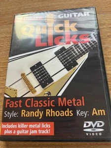 Quick Licks Fast Classic Metal Randy Rhoads - Lick Library NEW - Picture 1 of 2