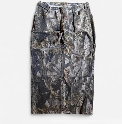 VTG Real Tree Double Knee Faded Camo Pants Men’s 40 Hunting Skater 90s Mossy - Image 1 of 4