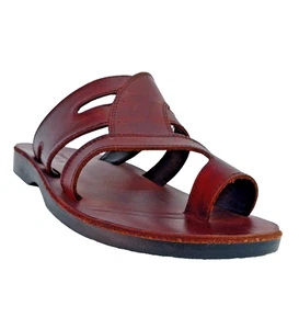 Handgefertigte Herren Biblical Leder Flip Flop Sandalen - Echtleder - Bild 1 von 10