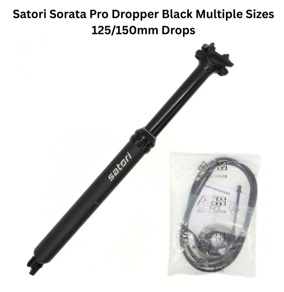 Satori Pro Sattelstütze Dropper Sorata für Fahrräder schwarz 31,6 mm mehrere Größen