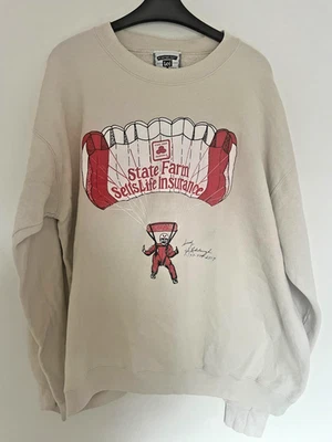 Vintage Lee USA Sweatshirt XL – State Farm 80s Graphic Crewneck Red - Image 1 of 4