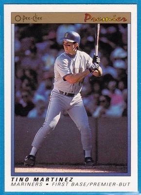 1991 O-Pee-Chee Premier - Tino Martinez #76 - Seattle Mariners - Image 1 of 2