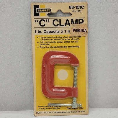 Stanley C зажим новый из старых запасов винтажный деревообработки 1 «x 1» Holdfast 83-151C редкая находка (H-151) - Изображение 1 из 2