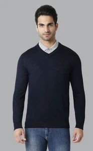 Para Hombres Grande y Alto Van Heusen Cuello en V Talla 2XL Azul Marino Mezcla de Lana Merino NUEVO CON ETIQUETAS PRECIO DE VENTA SUGERIDO POR EL FABRICANTE $68 - Imagen 1 de 4