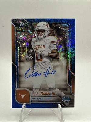 2025 Bowman Chrome University 1st AUTO Blue Mini Diamond /150 DeAndre Moore Jr - Image 1 of 2