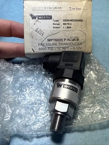 WEBTEC 3000BGH6022G3UA002 Pressure Transducer 6000 PSI 1/4” NPT (NEW IN BOX) - Picture 1 of 6