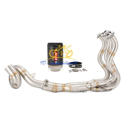 For Kawasaki Ninja ZX6R ZX636 2009-2023 Full Exhaust System Header Muffler Pipe - Image 1 of 4