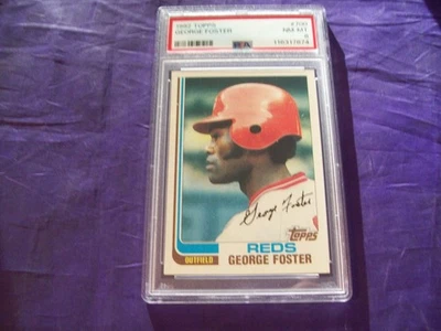 1982 TOPPS #700 GEORGE FOSTER (REDS) PSA 8 - Image 1 of 2