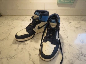 Neu Herren Nike Air Jordan 1 Retro High OG Obsidian Sportschuhe Größe 8 - Bild 1 von 6