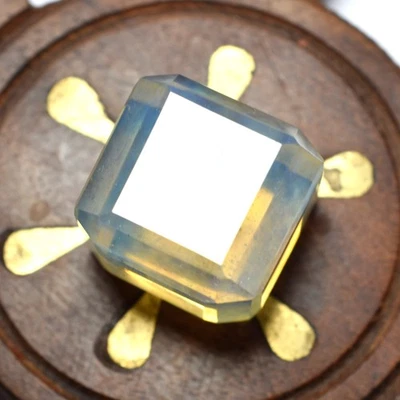 Lab-Created Opal Multi-Color Ethiopian 53 Ct Cube Cut Loose Gemstone CERTIFIED - Image 1 of 4