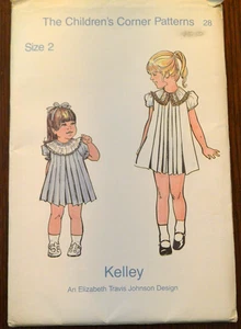 The Childrens Corner Size 1 Pleated Smocking Pattern KELLEY #28 Dress Uncut 1980 - Picture 1 of 3