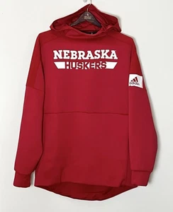 Adidas Nebraska Huskers Hoodie Men’s Medium Red Collegiate NCAA Athlete Sports - Picture 1 of 4