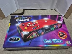 LED Light Up Tabletop Pool Game Arcade Games By Games Hub - Picture 1 of 17