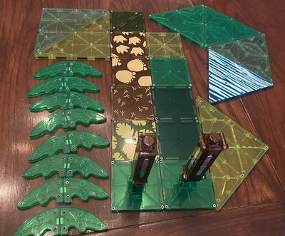 Magna-Tiles Dino World XL 37 Pieces --tiles only, No Dinos - Image 1 of 4
