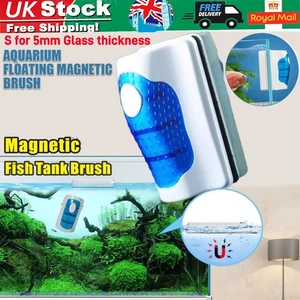 Magnetic Fish Tank Brush Algae Magnet Aquarium Glass Aquatic Cleaner Cleaning UK - Picture 1 of 19