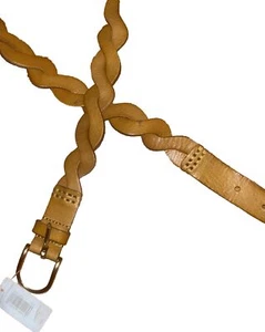 Banana Republic Woven Light Brown Leather Belt NEW - Picture 1 of 8