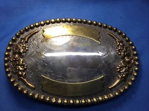 Vintage Montana Silversmith Belt Buckle Large Non Engraved Inscription - Picture 1 of 8