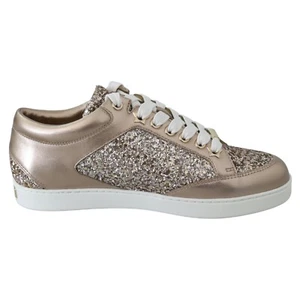 NIB Jimmy Choo Miami Women's Sneakers Ballet Pink or Silver RETAIL $654 - Picture 1 of 13