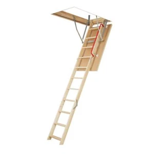 Fakro Attic Ladder 300Lb. Capacity Insulated Fits Prefinished Solid Wood 12Steps - Picture 1 of 9