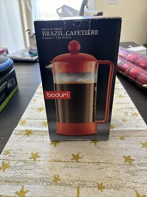 BODUM Prensa Francesa Brasil Cafetera 8 Tazas Sin Filtro Cafetera para Camping Picnic Foto 1 de 4