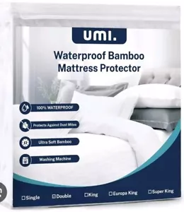 Umi Five Sided Waterproof Mattress Protector Breathable Terry Cotton KING SIZE - Picture 1 of 8