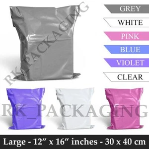 12 x 16" Grey Mailing Bags Strong Parcel Postage Plastic Post Poly Self Seal - Picture 1 of 5
