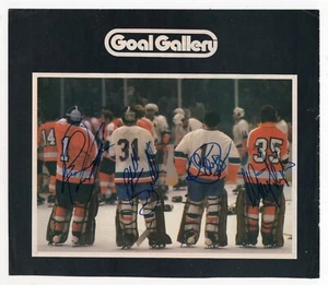 Billy Smith,Bernie Parent,Chico Resch,Wayne Stephenson Signed Magazine Photo - Picture 1 of 1
