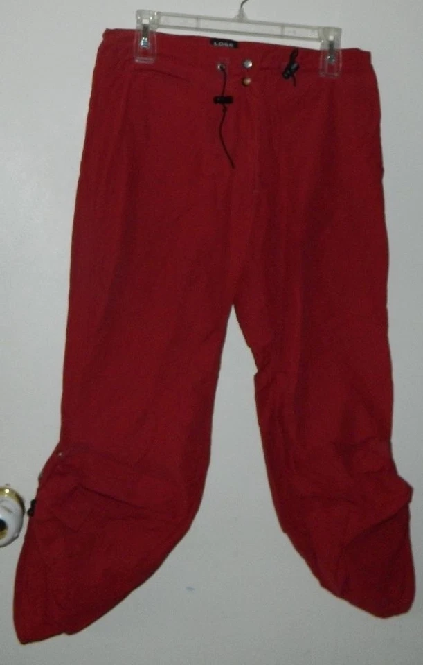 Women LOGG Sport Solid Maroon Capri / Long Cargo Pants Size M - Image 1 of 4