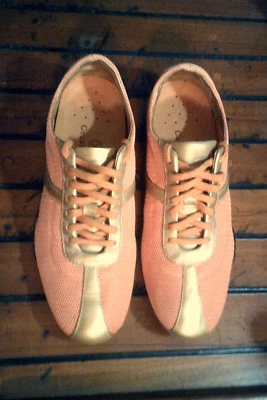 Cole Haan Air Womens Size 6.5 Shoes Gold Orange Mesh Low Top Trainer Sneakers - Image 1 of 4