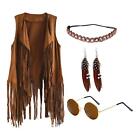 Women's Hippie Costumes, Clothing, Disco Outfits, Tassel Cardigan and