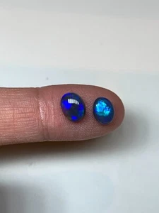 Sparkling Colour. Lightning Ridge Black Opal Pair. 1.85 Ct - Picture 1 of 10