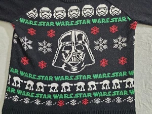 Star Wars Ugly Christmas Sweater Boys XL Youth Darth Vader Holiday Kids Child - Picture 1 of 10