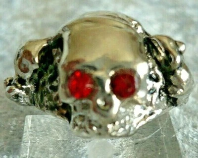 großer TOTENKOPF Ring Folklore Schmuck silber Gr. 20 21 NEU #7 - Bild 1 von 3