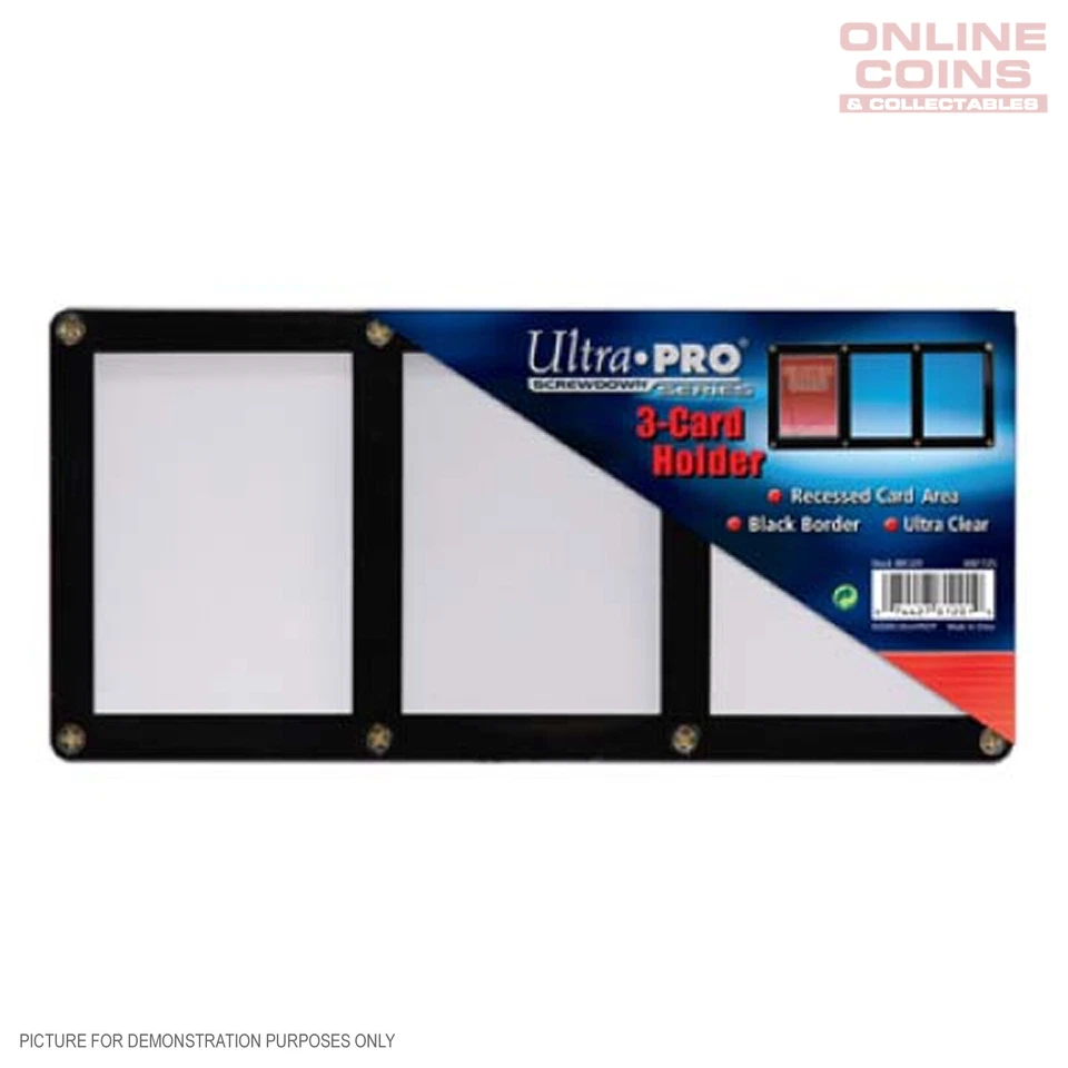 Ultra Pro Black Frame 3 Card Screwdown Holder for Trading and Collectors Cards - Image 1 of 1
