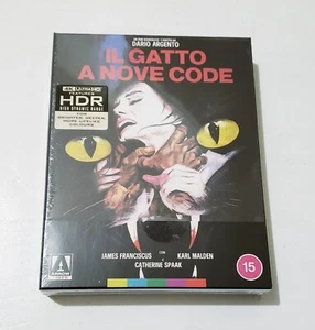 NEW ~ Cat O'Nine Tails 4K UHD Blu-ray Arrow UK Giallo Art Originale Argento - Picture 1 of 4