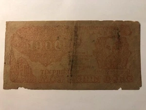 OLD NORTH VIETNAM 1000 DONG BANKNOTE - Picture 1 of 2
