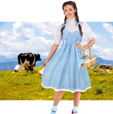 Disfraz de Halloween a Cuadros Azul Adulto para Mujer Trajes - Grande Foto 1 de 4