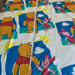 Winnie The Pooh/Piglet Curtains Vintage 2-Panel Pack Cotton Sz 39W x 65L Inches - Picture 1 of 4