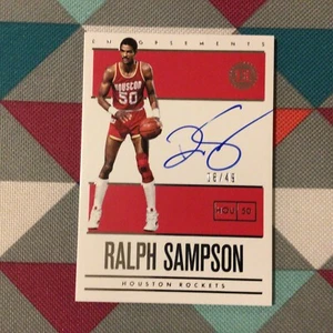 Ralph Sampson 6/49 made On Card AUTO Rockets Endorsements 2019-20 Panini Encased - Picture 1 of 2