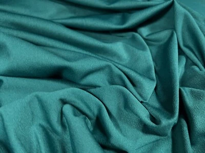 THE FABRIC MERCHANT Stretch Spandex Crepe Single Jersey Dress Fabric, Per Metre - Plain - Peacock