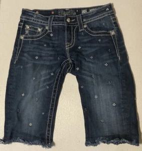 Miss Me Denim Bermuda Shorts Damen Gr. 25 Jeans Stretch Distressed JP7198M - Bild 1 von 2
