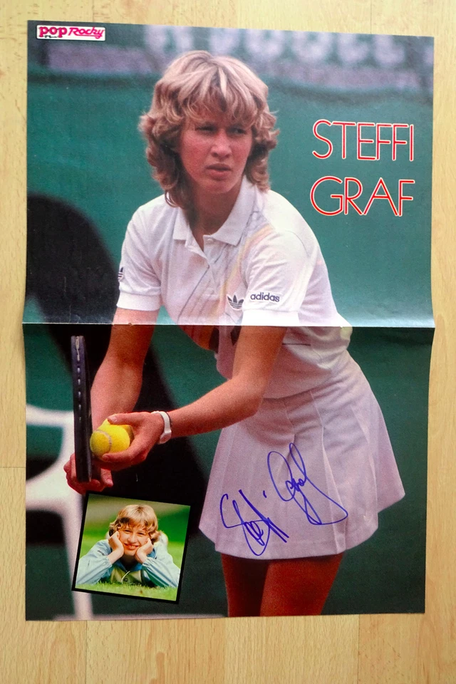Steffi Graf Autogramm signed 28x42 cm Poster gefaltet - Bild 1 von 1