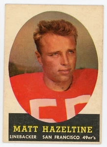 1958 Topps Matt Hazeltine #100 en muy buen estado+ 49ers - Imagen 1 de 1