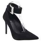 Michael Michael Kors Women Ankle Strap Pump Heels Giselle Size US 7M Black Suede