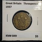 Great Britain 1937 3d Threepence KM# 849  #0052
