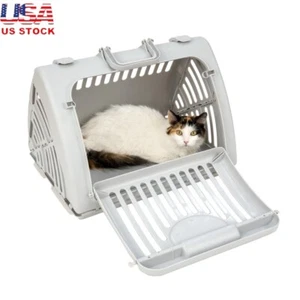 Plegable Plástico Porta Gatos Casa Portátil Viaje Acogedor Lados Duros Ligero - Imagen 1 de 11