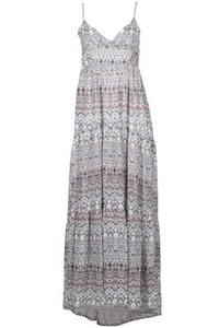 L'AGENCE PRINTED SILK MAXI DRESS US 0 UK 4 - Picture 1 of 4