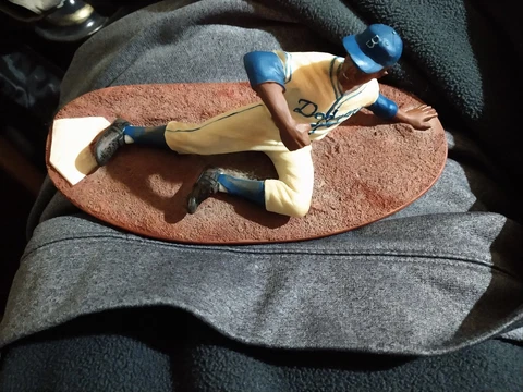Dodgers Collectible Limited Edition Figurine Jackie Robinson Sliding Cover