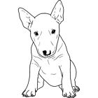 'English Bull Terrier' Unmounted Rubber Stamp (RS035600)