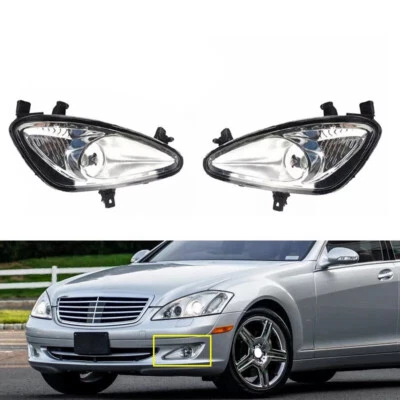LED DRL Front Fog Lights Left & Right For Mercedes Benz W221 S550 S600 2007-2009 - Image 1 of 4